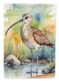 Long-billed Curlew Bird House Flag Large Porch Sleeve Pole Decorative Outside Yard Banner Artwork Wall Hanging, Polyester, House Size, Multicolor