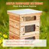 VEVOR Bee Hive 30 Frame Bee Hives Starter Kit, Beeswax Coated Fir Wood, 2 Deep + 1 Medium Bee Boxes Langstroth Beehive Kit