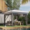 Outsunny 12' x 12' Pop Up Canopy Tent with Netting and Carry Bag, Instant Sun Shelter with 137 sq.ft Shade, Tents for Parties, Height Adjustable