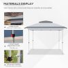 Outsunny 12' x 12' Pop Up Canopy Tent with Netting and Carry Bag, Instant Sun Shelter with 137 sq.ft Shade, Tents for Parties, Height Adjustable
