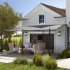 Outsunny 10' x 16' Outdoor Pergola Canopy, Metal Patio Canopy with Drainage Holes for Backyard, Garden, Dark Gray