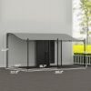 Outsunny 10' x 16' Outdoor Pergola Canopy, Metal Patio Canopy with Drainage Holes for Backyard, Garden, Dark Gray