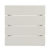 36*36*47cm Single Layer Square HDPE Side Table White