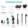 4 in 1 Cordless Pruning Shear and Electric Chainsaw With Max 5.5FT Extension Poles 4'/6' Pole Saw SK5 Blade Brushless Pruning Shear With 2Pcs 3.0Ah Ba