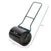 Outsunny 20ft Sod Roller, Push/Tow Behind Lawn Roller, U-Shaped Handle, Filled with 16Gal Water, with Drain Plug, for Garden, Black