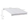 Outsunny 10' x 8' Retractable Awning, Patio Awnings, Sunshade Shelter w/ Manual Crank Handle, UV & Water-Resistant Fabric and Aluminum Frame for Deck