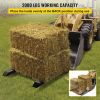 VEVOR Pallet Forks 2000 Lbs Clamp On Tractor Bucket Forks 46.9" Total Length, Heavy Duty Front Loader Forks, Fork Attachment for Skid Steer