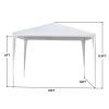 10x10 Feet Black Outdoor Pergola - Durable iron pipe frame and waterproof PE fabric portable and easy to install perfect for patio vacations festivals