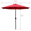 9 ft. Aluminum Market Crank and Tilt Patio Umbrella