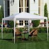 10x10 Feet Black Outdoor Pergola - Durable iron pipe frame and waterproof PE fabric portable and easy to install perfect for patio vacations festivals